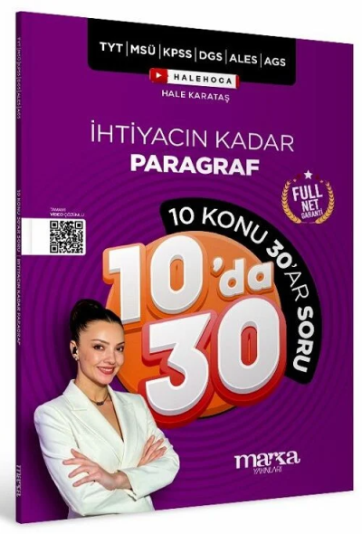 İhtiyacın Kadar Paragraf 10 da 30 Soru Bankası Marka Yayınları Fotokopinci -