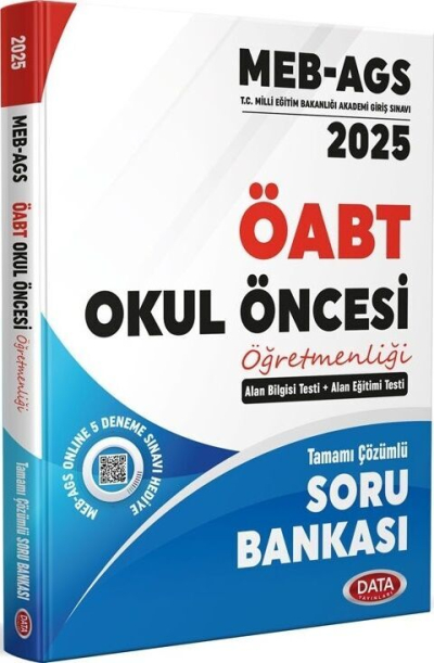 2025 MEB AGS ÖABT Okul Öncesi Öğretmenliği Tamamı Çözümlü Soru Bankası Data Yayınları Fotokopinci -