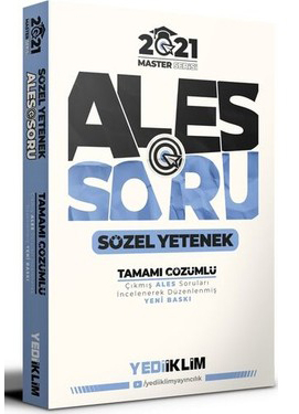 MASTER ALES SÖZEL SORU BANKASI 2021 BASIM Fotokopinci -