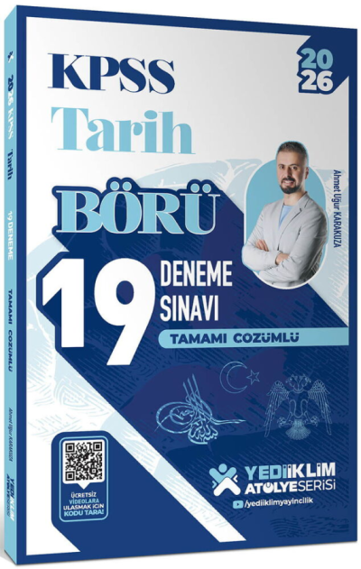2026 KPSS Börü Tarih Tamamı Çözümlü 19 Deneme Sınavı Yediiklim Yayınları Fotokopinci -