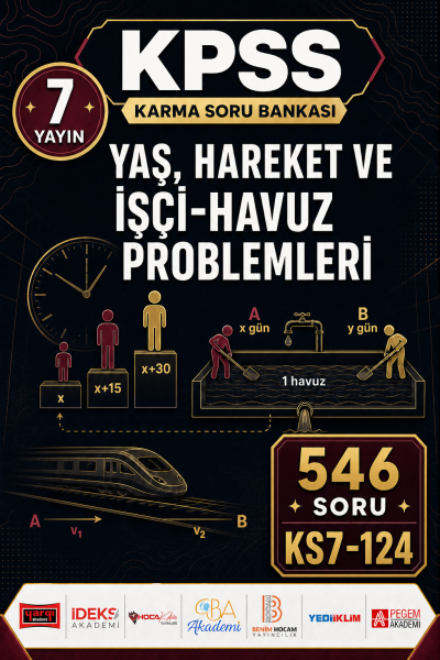 Yaş, Hareket ve İşçi-Havuz Problemleri 7 Yayın 546 Soru Fotokopinci -