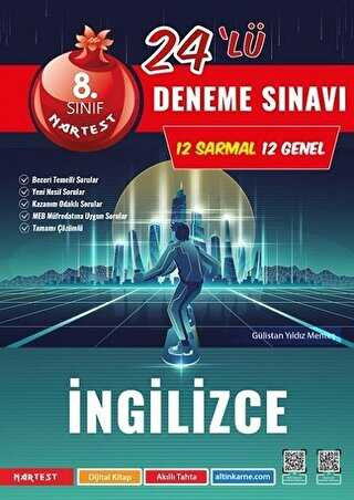 8. Sınıf İngilizce Mod 24 Deneme Nartest Yayınları Fotokopinci -