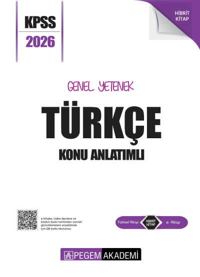TÜRKÇE 2026 KPSS Genel Yetenek Genel Kültür Lisans Konu Anlatımlı Modüler Set Pegem Yayınları