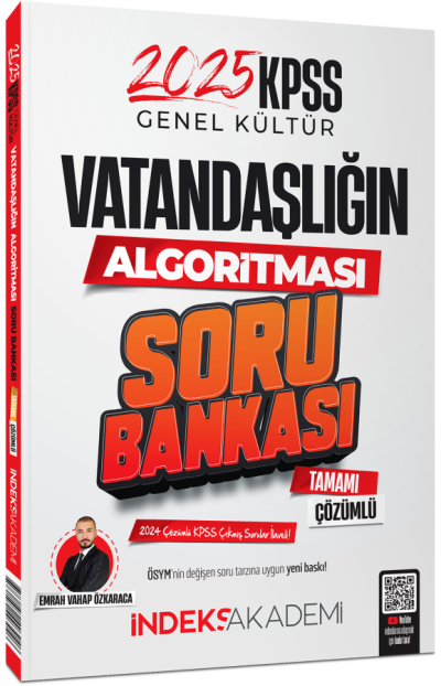 2025 KPSS Vatandaşlık Vatandaşlığın Algoritması Soru Bankası Çözümlü İndeks Akademi Yayıncılık İndeks Akademi Fotokopinci -