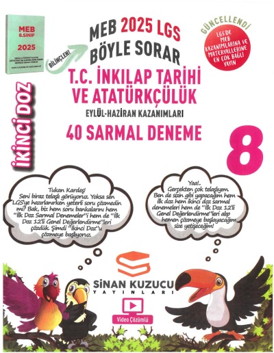 Sinan Kuzucu Yayınları 8. Sınıf İlk Doz T.C. İnkılap Tarihi ve Atatürkçülük 40 Sarmal Deneme