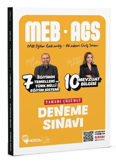 2025 MEB-AGS Eğitimin Temelleri ve Türk Milli Eğitim Sistemi ve Mevzuat Bilgisi 17 Deneme Çözümlü Hoca Kafası Yayınları Fotokopinci -