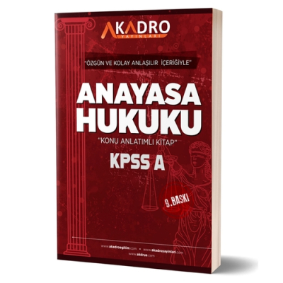 KPSS A Grubu Anayasa Hukuku Konu Anlatımlı A Kadro Yayınları 2024