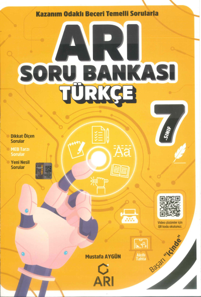 7. Sınıf Türkçe Arı Soru Bankası Arı Yayınları Fotokopinci -