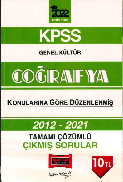 2012-2021 KONULARINA GÖRE DÜZENLENMİŞ ÇÖZÜMLÜ COĞRAFYA ÇIKMIŞ SORULAR Fotokopinci -