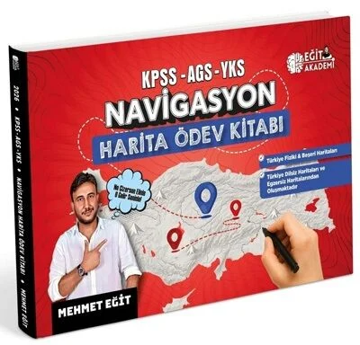 2026 KPSS-AGS-YKS Navigasyon Harita Ödev Kitabı Eğit Akademi Fotokopinci -
