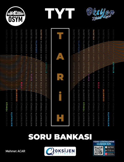 TYT Tarih Soru Bankası Oksijen Yayınları Fotokopinci -