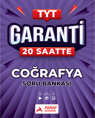 TYT Garanti 20 Saatte Coğrafya Soru Bankası Paraf Akademi Fotokopinci -
