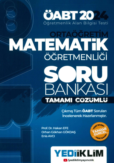 LİSE MATEMATİK ÖĞRETMENLİĞİ SORU BANKASI TAMAMI ÇÖZÜMLÜ
