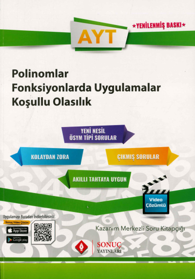 AYT POLİNOMLAR FONKSİYONLARDA UYGULAMALAR KOŞULLU OLASILIK SORU KİTAPÇIĞI Fotokopinci -