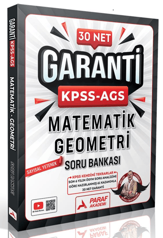 KPSS AGS Matematik - Geometri Garanti KPSS Soru Bankası Paraf Yayınları Fotokopinci -