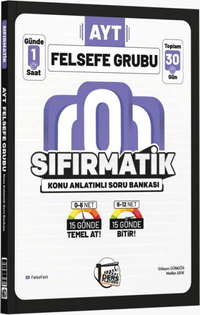 AYT Felsefe Sıfırmatik Konu Anlatımlı Soru Bankası Ders Platosu Fotokopinci -
