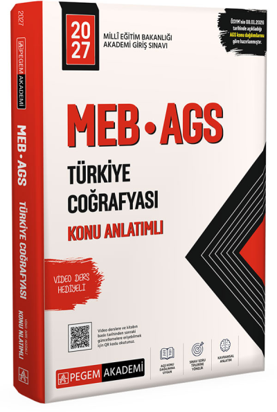 2027 MEB-AGS Türkiye Coğrafyası Konu Anlatımlı Pegem Akademi Yayınları Fotokopinci -