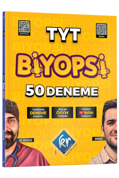 TYT Biyopsi 50 Biyoloji Denemesi KR Akademi Yayınları Fotokopinci -