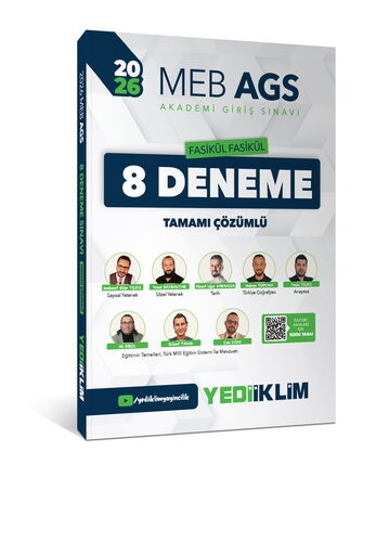 2026 MEB AGS Fasikül Fasikül 8 Deneme Tamamı Çözümlü Yediiklim Yayınları Fotokopinci -