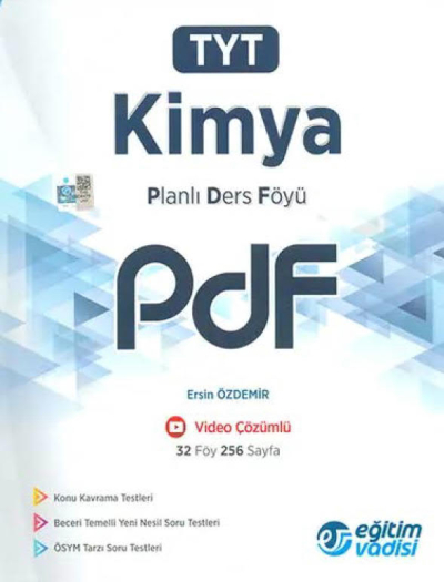 TYT Kimya Planlı Ders Föyü PDF Eğitim Vadisi Yayınları Fotokopinci -