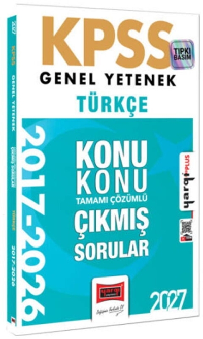 KPSS Genel Yetenek Türkçe Konu Konu Tamamı Çözümlü 10 Yıl Çıkmış Sorular Yargı Yayınevi Fotokopinci -