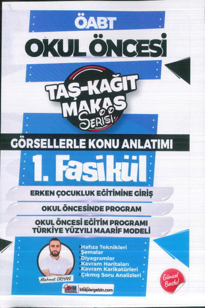 ÖABT Okul Öncesi Öğretmenliği Taş Kağıt Makas Serisi Görsellerle Konu Anlatımı Mahmut Orhan TKM Akademi 10 Fasikül Fotokopinci -
