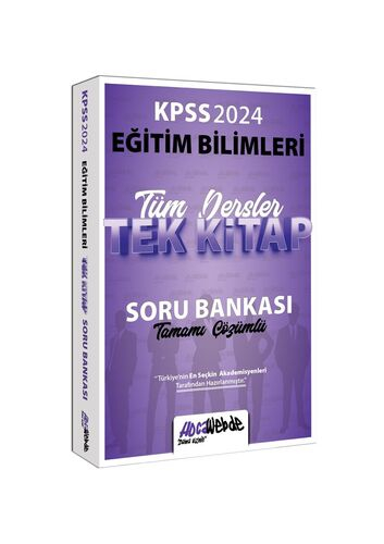 2024 KPSS Eğitim Bilimleri Tüm Dersler Tamamı Çözümlü Tek Kitap Soru Bankası HocaWebde Yayınları Fotokopinci -