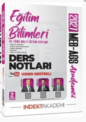 MEB-AGS Akademisi Eğitim Bilimleri ve Türk Milli Eğitim Sistemi Video Ders Notları 2. Kitap İndeks Akademi Yayıncılık