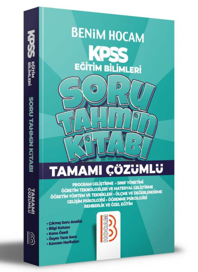 KPSS Eğitim Bilimleri Tamamı Çözümlü Soru Tahmin Kitabı Fotokopinci -