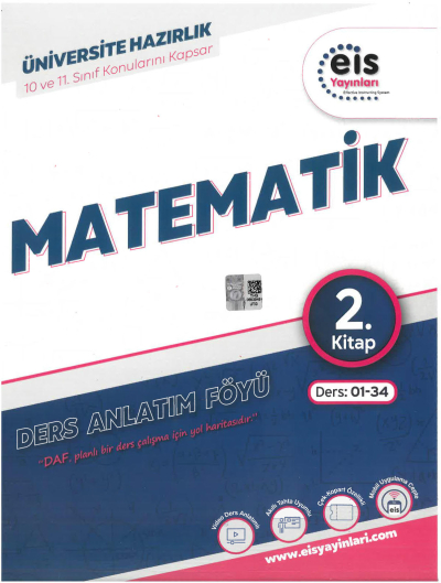 EİS Daf Matematik 2. Kitap Ders:01-34 10-11. Sınıf Konularını Kapsar Fotokopinci -