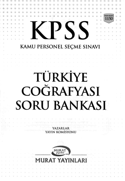 KPSS TÜRKİYE COĞRAFYASI SORU BANKASI ÇÖZÜMLÜ Fotokopinci -