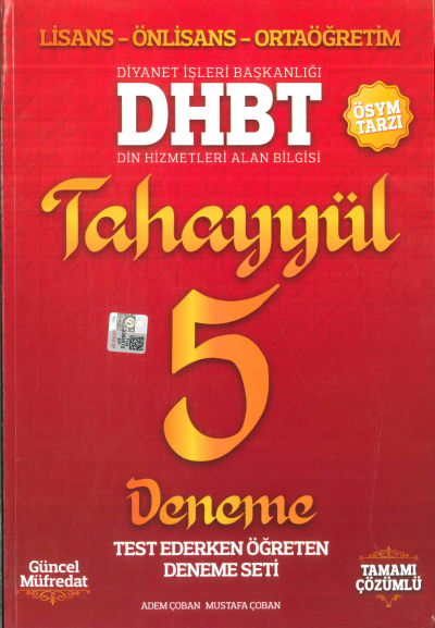 DHBT TAHAYYÜL 5 DENEME ÇÖZÜMLÜ Fotokopinci -
