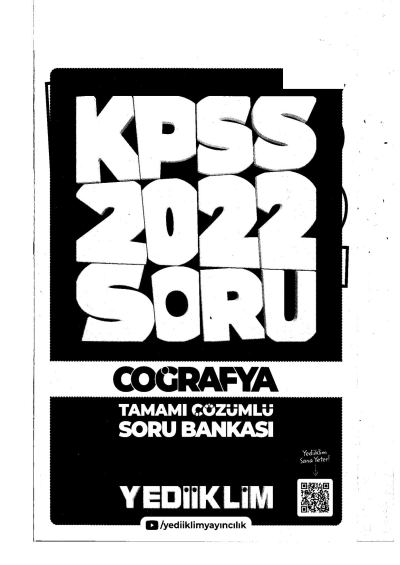 2022 KPSS GY GK COĞRAFYA Soru Bankası MODÜLER