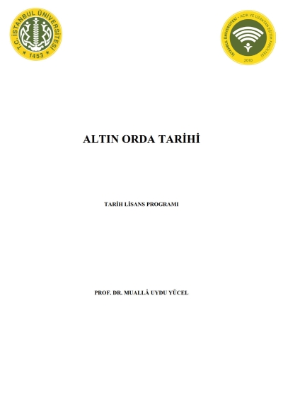 Altın Orda Tarihi (Lisans Programı) Fotokopinci -