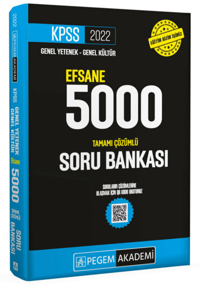 2022 KPSS Genel Yetenek Genel Kültür Efsane 5000 Tamamı Çözümlü Soru Bankası Fotokopinci -
