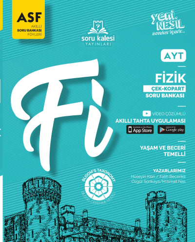 AYT Fizik Çek Kopart Akıllı Soru Bankası Föyü ASF Soru Kalesi Yayınları Fotokopinci -