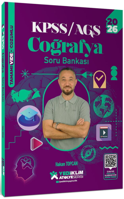 2026 KPSS Coğrafya Atölye Soru Bankası Çözümlü - Hakan Topcan Yediiklim Yayınları Fotokopinci -