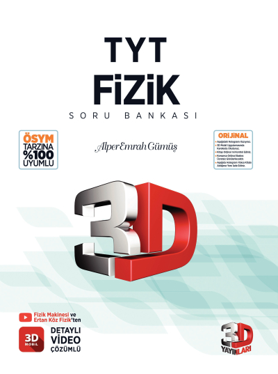 TYT Fizik Soru Bankası 3D Fotokopinci -
