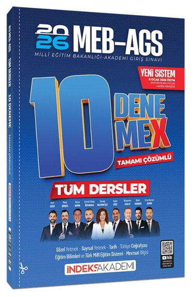 2026 MEB-AGS Tüm Dersler 10 DenemeX Çözümlü İndeks Akademi Yayıncılık Fotokopinci -