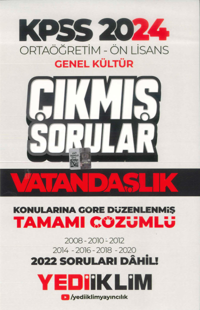VATANDAŞLIK KONULARINA GÖRE DÜZENLENMİŞ ÇIKMIŞ SORULAR 2008-2022 TAMAMI ÇÖZÜMLÜ Fotokopinci -
