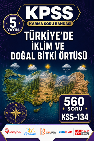 Türkiye’de İklim ve Doğal Bitki Örtüsü 5 Yayın 560 Soru Fotokopinci -