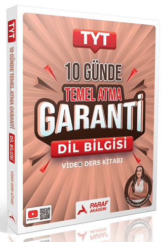 YKS TYT Dil Bilgisi Türkçenin Matematiği 10 Günde Temel Atma Garanti Video Ders Kitabı - Gamze Özdin Paraf Akademi Yayınları Fotokopinci -