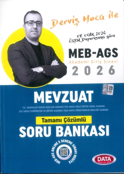 2026 MEB-AGS Mevzuat Soru Bankası Çözümlü Ultra Serisi Data Yayınları Fotokopinci -