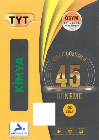 TYT Kimya Video Çözümlü 45 Deneme Fotokopinci -