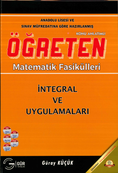TYT-AYT ÖĞRETEN MATEMATİK İNTEGRAL VE UYGULAMALARI KONU ANLATIMLI Fotokopinci -