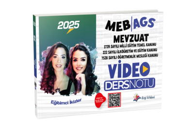 Dizgi 2025 MEB AGS Mevzuat Bilgisi (222, 1739, 7528 Sayılı Kanun) Video Ders Notu - Eğitimci İkizler Dizgi Fotokopinci -