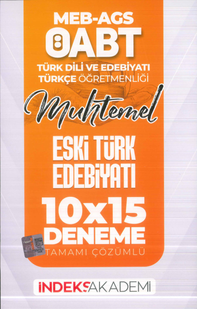 2025 ÖABT MEB-AGS Türk Dili Edebiyatı-Türkçe Eski Türk Edebiyatı 10x15 Deneme Çözümlü İndeks Akademi Yayıncılık Fotokopinci -