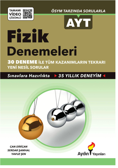 AYT Fizik 30 lu Denemeleri Aydın Yayınları Fotokopinci -