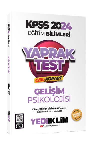 2024 KPSS Eğitim Bilimleri Gelişim Psikolojisi Çek Kopart Yaprak Test Fotokopinci -