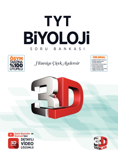 3D TYT Biyoloji Soru Bankası Fotokopinci -